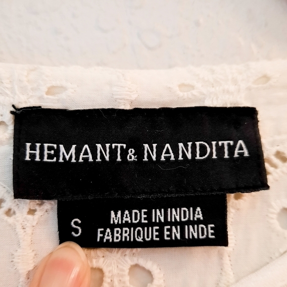 Anthropologie Hemant and Nandita Aditya Embroidered Festival Tunic Dress S - Picture 4 of 5